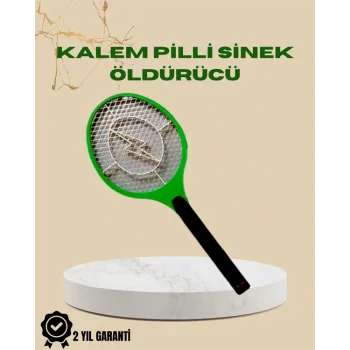 Yüksek Gerilimli Elektronik Sinek Öldürücü – Pil ile Çalışan, Güvenlik Izgaralı