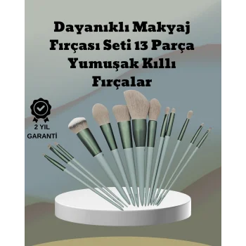umuşak Kıllı Estetik Tasarımlı 13lü Makyaj Fırçası Seti Günlük ve Profesyonel Kullanım