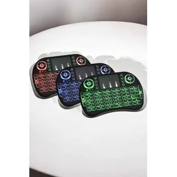 USB Bağlantılı Mini Q Klavye Işıklı Tüm Cihazlara Uyumlu