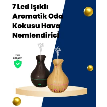 USB Şarjlı 7 Renk LED Işıklı Sessiz Çalışan Mini Hava Nemlendirici