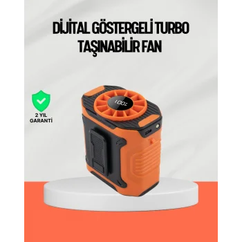 USB Şarjlı Güçlü Hız Ayarlı El ve Bel Fanı