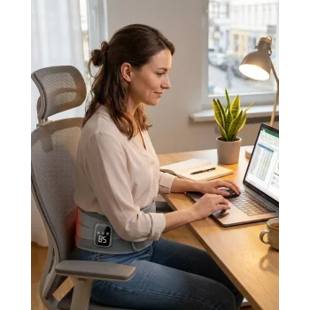 USB Şarjlı Isıtmalı Bel Masaj Kemeri 3 Farklı Masaj Modu