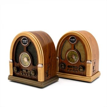 USB ŞARJLI - NOSTALJİ BLUETOOTH İBRELİ FM RADYO MP3 USB - TF PLAYER SPEAKER NS-7061BT PL-4711 (5047)