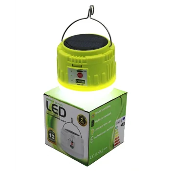 USB - SOLAR ŞARJLI ASKILI KAMP LAMBASI - POWERBANK (5047)