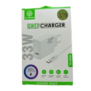 Usb Type-c 33W Şarj Aleti YK-SR68 (5047)