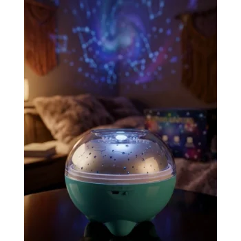 Uzaktan Kumandalı Döner Yıldız Projeksiyon Lambası Bluetooth Hoparlör ve Renk Değiştirme Özelliği
