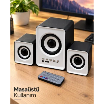 Uzaktan Kumandalı Masaüstü Multimedya Hoparlör