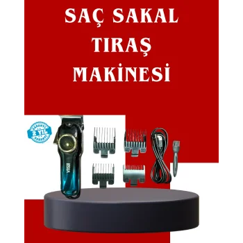Uzun Çalışma Süreli LCD Göstergeli Saç Kesme Makinesi