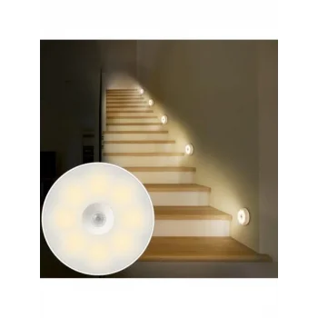 V009 Hareket Sensörlü Usb Şarjlı Led Işık Lambaoda, Mutfak, Salon Ve Merdiven Işıklandırma