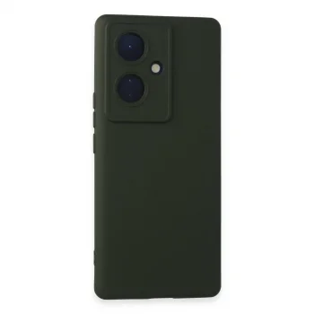 Vivo V29 Lite Kılıf Nano İçi Kadife Silikon - Koyu Yeşil