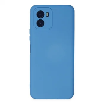 Vivo Y15s Kılıf Nano İçi Kadife Silikon - Mavi