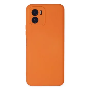 Vivo Y15s Kılıf Nano İçi Kadife Silikon - Turuncu