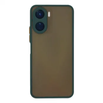 Vivo Y16 Kılıf Montreal Silikon Kapak - Yeşil