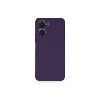 Vivo Y16 Kılıf Nano İçi Kadife Silikon - Mor
