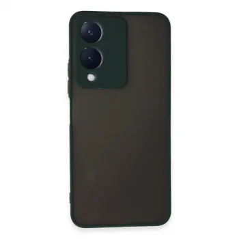 Vivo Y17s Kılıf Montreal Silikon Kapak - Yeşil