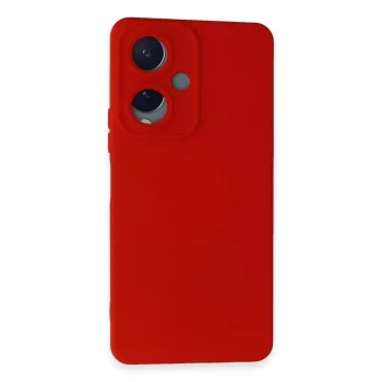 Vivo Y17s Kılıf Nano İçi Kadife Silikon - Kırmızı