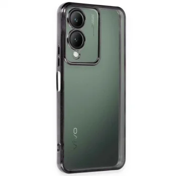 Vivo Y17s Kılıf Razer Lensli Silikon - Siyah