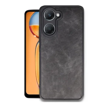 Vivo Y18 Kılıf Aras Deri Kapak - Siyah