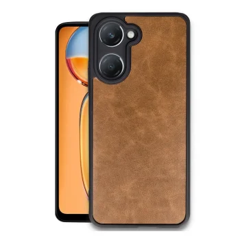 Vivo Y18 Kılıf Aras Deri Kapak - Taba