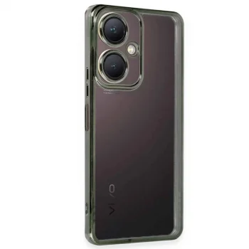 Vivo Y27 Kılıf Razer Lensli Silikon - Yeşil