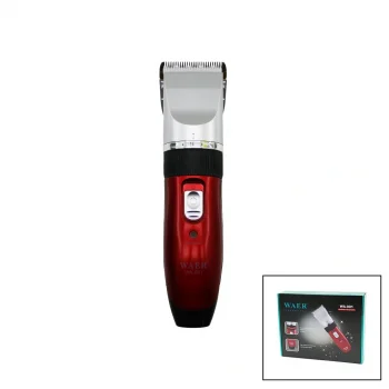 WAER WA-001 SAÇ SAKAL KESME TRAŞ MAKİNESİ ÇİFT BATARYAFİŞ ŞARJLIKESİM AYARLI BIÇAK=0.8--2.0MMR.KROM KAPLI GÖVDE (5047)