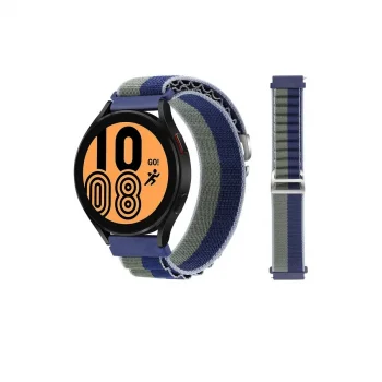 Watch 20mm Kr410 Kumaş Kordon (saat Değildir) - Lacivert-yeşil