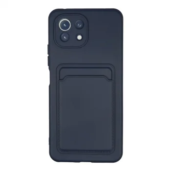 Xiaomi Mi 11 Kılıf Kelvin Kartvizitli Silikon - Lacivert