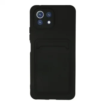 Xiaomi Mi 11 Kılıf Kelvin Kartvizitli Silikon - Siyah