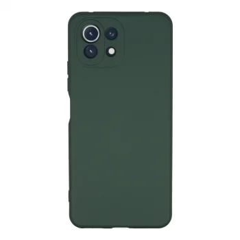 Xiaomi Mi 11 Lite Kılıf Nano İçi Kadife Silikon - Koyu Yeşil