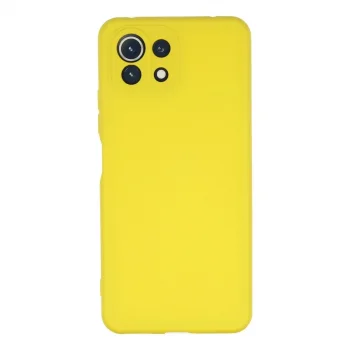 Xiaomi Mi 11 Lite Kılıf Nano İçi Kadife Silikon - Sarı