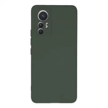 Xiaomi Mi 12 Lite Kılıf Nano İçi Kadife Silikon - Koyu Yeşil