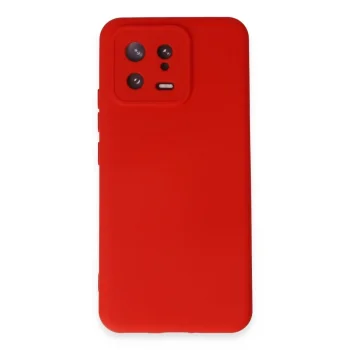 Xiaomi Mi 13 Kılıf Nano İçi Kadife Silikon - Kırmızı