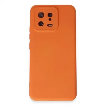 Xiaomi Mi 13 Kılıf Nano İçi Kadife Silikon - Turuncu