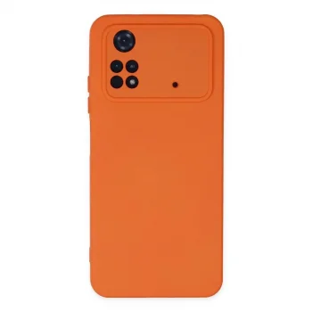 Xiaomi Poco M4 Pro 4g Kılıf Nano İçi Kadife Silikon - Turuncu