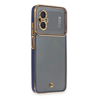 Xiaomi Poco M5 Kılıf Liva Lens Silikon - Mavi