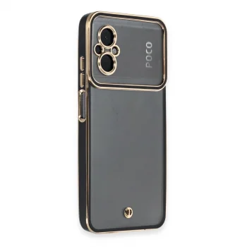 Xiaomi Poco M5 Kılıf Liva Lens Silikon - Siyah