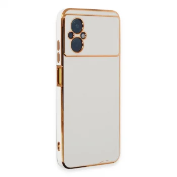 Xiaomi Poco M5 Kılıf Volet Silikon - Beyaz