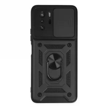 Xiaomi Poco X3 Gt Kılıf Pars Lens Yüzüklü Silikon - Siyah