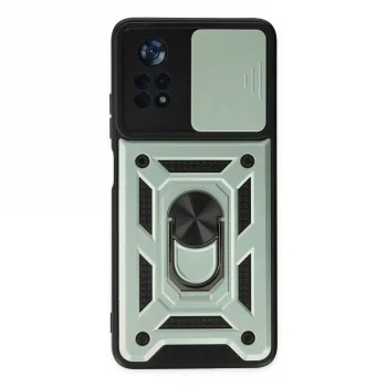 Xiaomi Poco X4 Pro 5g Kılıf Pars Lens Yüzüklü Silikon - Yeşil
