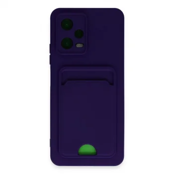 Xiaomi Poco X5 5g Kılıf Kelvin Kartvizitli Silikon - Derin Mor