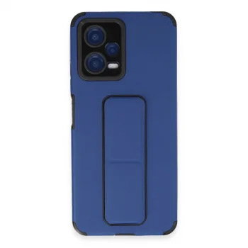 Xiaomi Poco X5 5g Kılıf Mega Standlı Silikon - Mavi