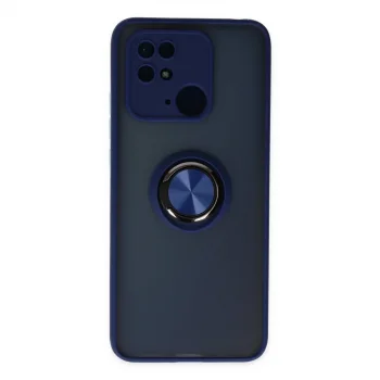 Xiaomi Redmi 10c Kılıf Montreal Yüzüklü Silikon Kapak - Lacivert