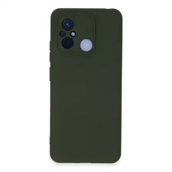 Xiaomi Redmi 12c Kılıf Nano İçi Kadife Silikon - Koyu Yeşil
