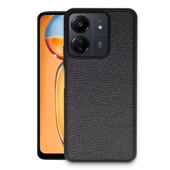 Xiaomi Redmi 13c Kılıf Aras Deri Kapak - Siyah