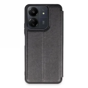 Xiaomi Redmi 13c Kılıf Flip Cover - Siyah