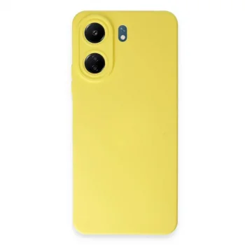 Xiaomi Redmi 13c Kılıf Nano İçi Kadife Silikon - Sarı