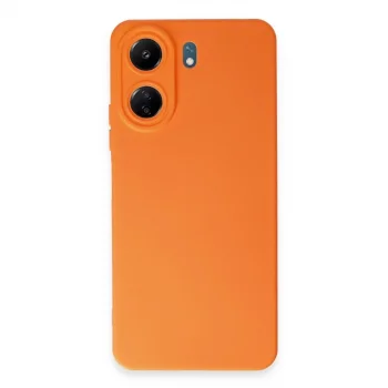 Xiaomi Redmi 13c Kılıf Nano İçi Kadife Silikon - Turuncu