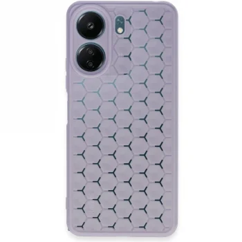 Xiaomi Redmi 13c Kılıf Petek Silikon Kapak - Lila