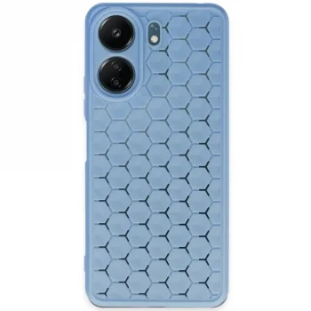 Xiaomi Redmi 13c Kılıf Petek Silikon Kapak - Mavi