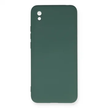 Xiaomi Redmi 9a Kılıf Nano İçi Kadife Silikon - Koyu Yeşil